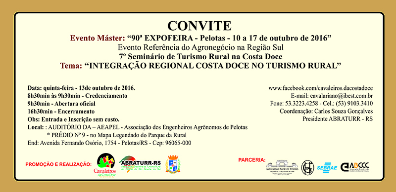 CONVITE  7º SEMINÁRIO TURISMO RURAL 13.out.2016