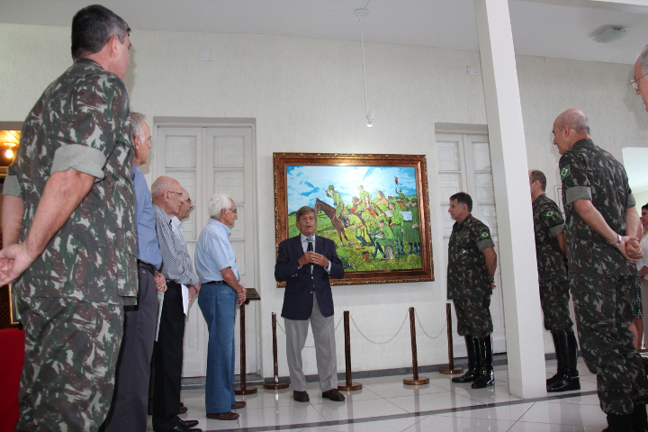 Inauguração de pintura ofertada pelo Cel Estigarribia